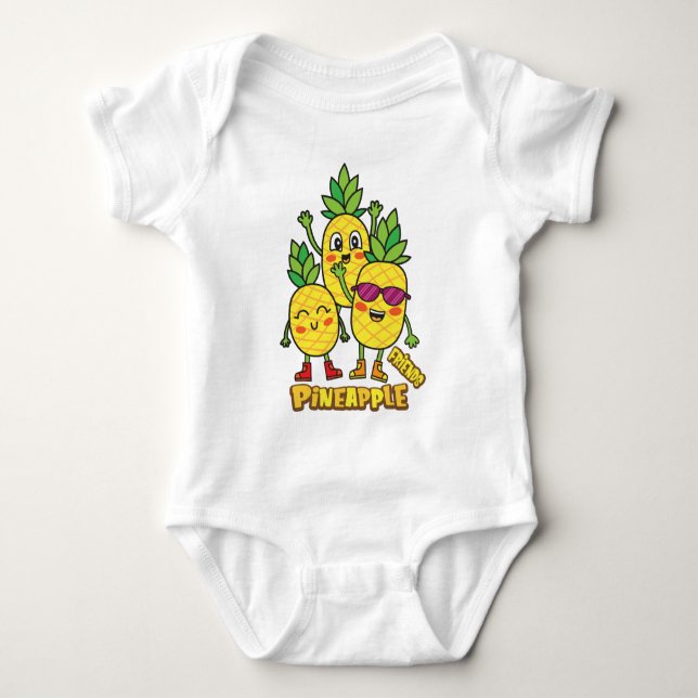 Body Para Bebé Traje de cuerpo de bebé de piña (Anverso)