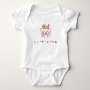 Body Para Bebé Traje de cuerpo de princesa rosa real corona para