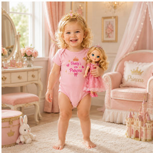 Body Para Bebé Traje de cuerpo de Princesita de Papá
