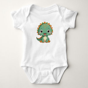 Body Para Bebé Traje de cuerpo entero de bebé dinosaurio sonrient