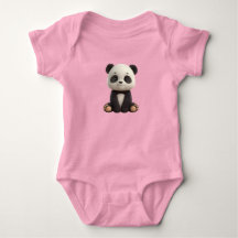 Traje de cuerpo entero de panda bebé lindo