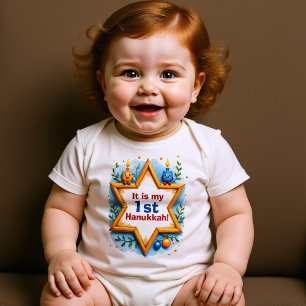 Body Para Bebé Traje de cuerpo entero Hanukkah Little Light