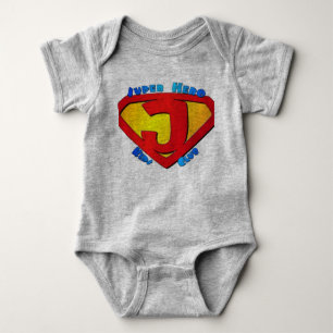 Body Para Bebé Traje de cuerpo entero Super Hope Hero Baby - Gris