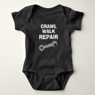 Body Para Bebé Traje de cuerpo negro para bebé niño Crawl Walk Re