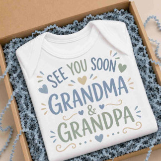 Body Para Bebé Traje de cuerpo para abuelos Pronto nos vemos