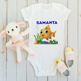 Body Para Bebé Traje de cuerpo personalizado "Nombre del Niño" Pe