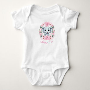 Body Para Bebé Traje de cuerpo personalizado para bebé de elefant