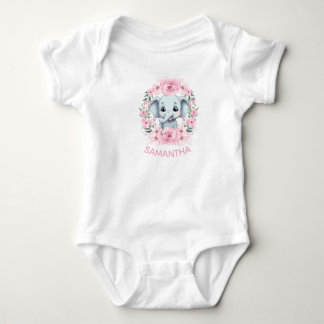 Body Para Bebé Traje de cuerpo personalizado para bebé de elefant