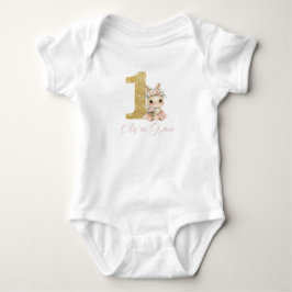 Body Para Bebé Traje de cumpleaños para conejito bailarina lindo 