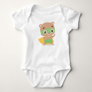 Body Para Bebé Traje de dormir de bebé con oso superhéroe