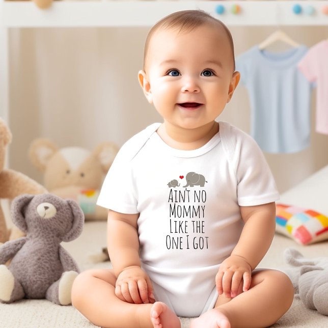 Body Para Bebé Traje de elefante bebé de mamá adorable (Cute Mommy's Baby Elephants Bodysuit)