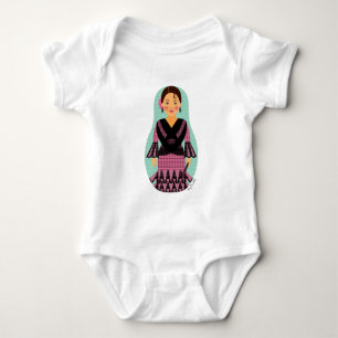 Body Para Bebé Traje de español rosa muñeca Matryoshka Baby Bodys