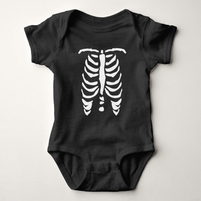 Body Para Bebé Traje de esqueleto de Halloween para bebé (Anverso)