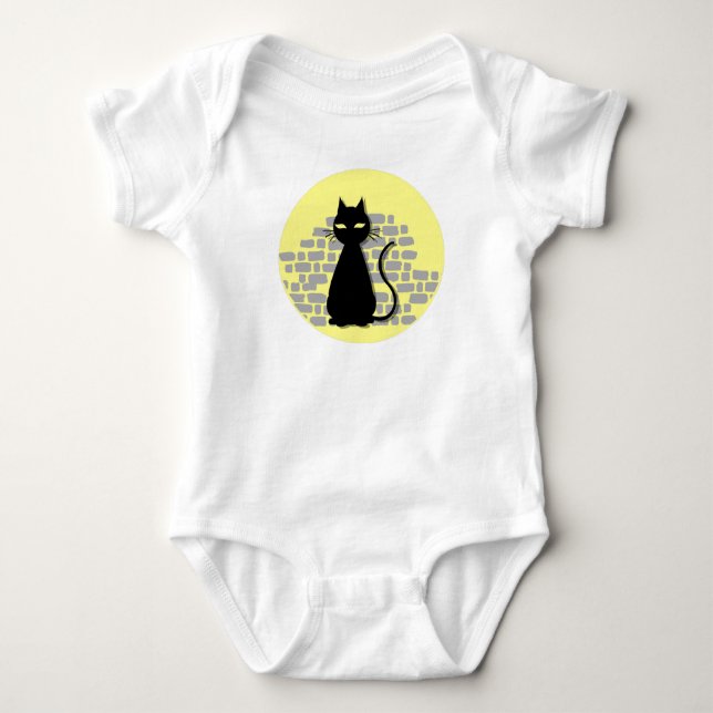 Body Para Bebé Traje de gato espeluznante (Anverso)