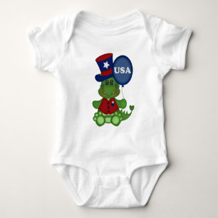 Body Para Bebé Traje de globo patriótico para bebés unisex juli