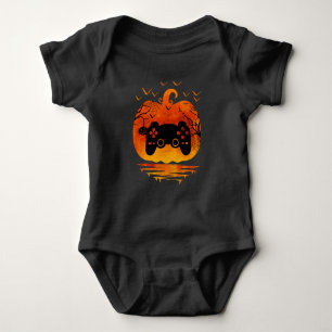 BODY PARA BEBÉ TRAJE DE HALLOWEEN PARA GAMER CALABAZA AMANTE DE L