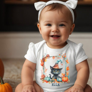 Body Para Bebé Traje de Halloween personalizado de gato negro par