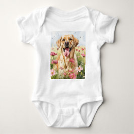 Body Para Bebé Traje de Labrador Retriever acuarela para bebé
