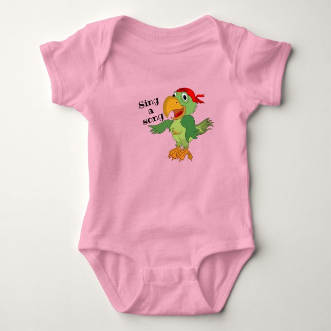 Body Para Bebé Traje de loro (Anverso)