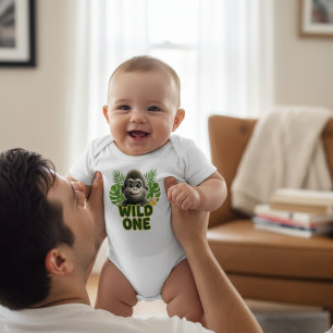 Body Para Bebé Traje de mono de la selva "Go Bananas"