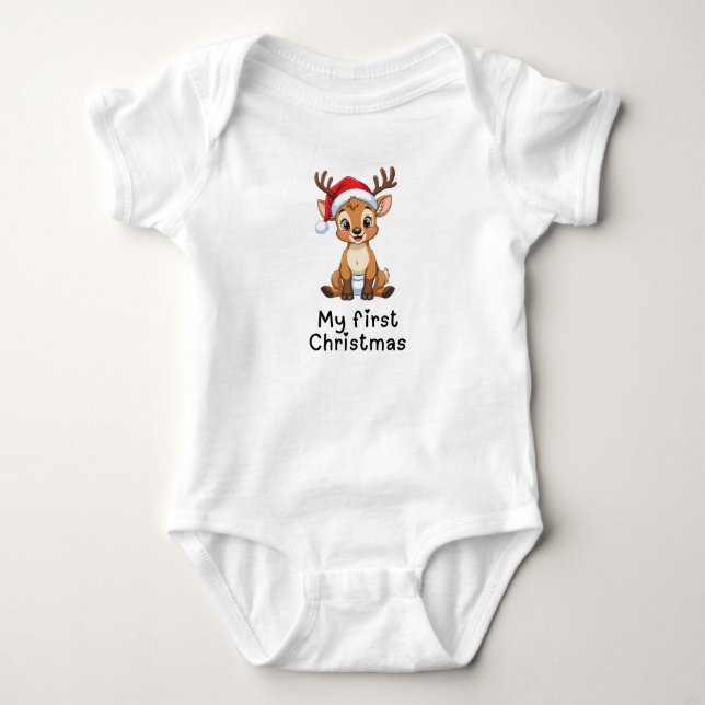 Body Para Bebé Traje de Navidad de una pieza para bebé (Anverso)
