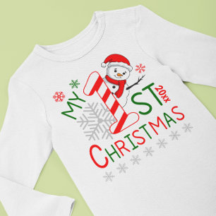 Body Para Bebé Traje de Navidad Personalizado Mi Primer Traje de 