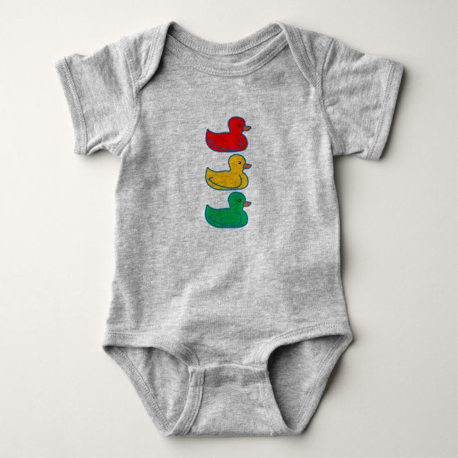 Body Para Bebé Traje de pato de caucho para el semáforo (Anverso)