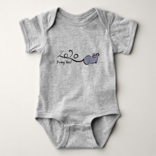 Body Para Bebé Traje de Personalizado de ratón mate Año Nuevo 2