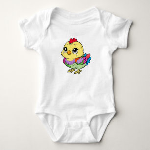 Body Para Bebé Traje de pollo colorido lindo para niña –Divertido