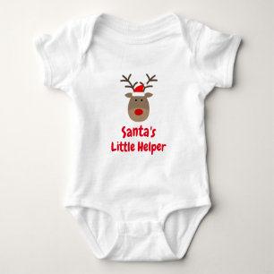 Body Para Bebé Traje de reno de Navidad para bebé ayudante de San