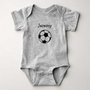 Body Para Bebé Traje de romper de bebé de pelota de fútbol con no