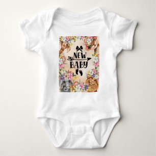 Body Para Bebé Traje de safari bebé cumpleaños Rosa Bodysuit para