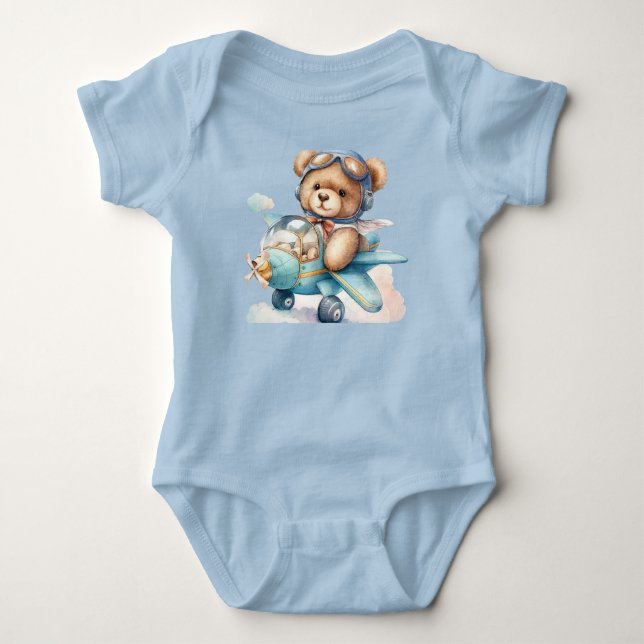 Body Para Bebé Traje de salto de oso de peluche (Anverso)