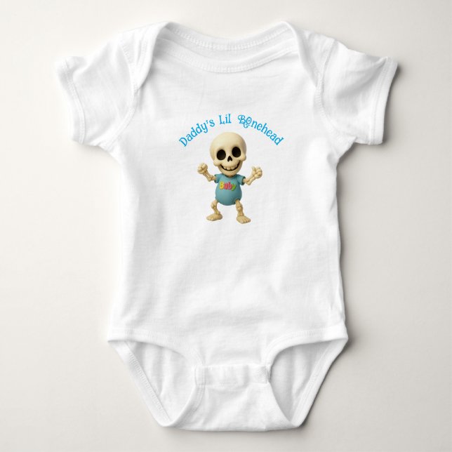 Body Para Bebé Traje de una pieza de Daddy's Lil Bonehead  (Anverso)