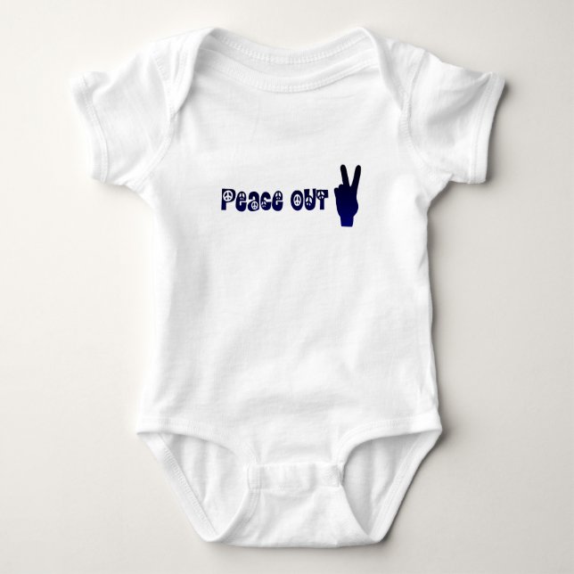 Body Para Bebé Traje de una pieza para bebé Peace Out (Anverso)