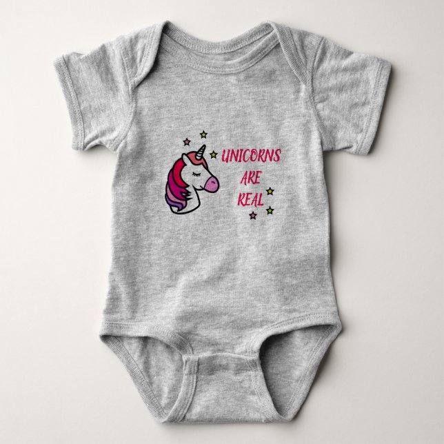 Body Para Bebé Traje de unicornio para bebé (Anverso)