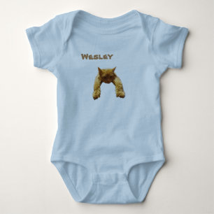 Body Para Bebé Traje de Wesley con gato perezoso, Bodysuit de beb