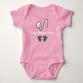 Body Para Bebé Traje entero de conejo de Pascua para niñas orejas
