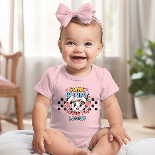 Body Para Bebé Traje entero de Pascua Algún Conejito te Ama