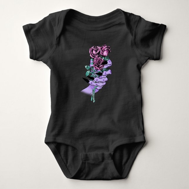 Body Para Bebé Traje gótico Bouquet Baby Bodysuit (Anverso)