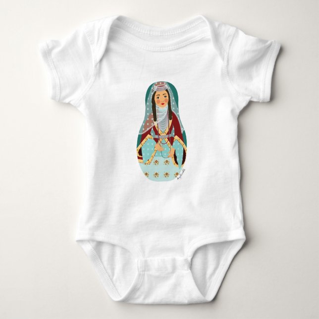 Body Para Bebé Traje infantil armenio Matryoshka (Anverso)