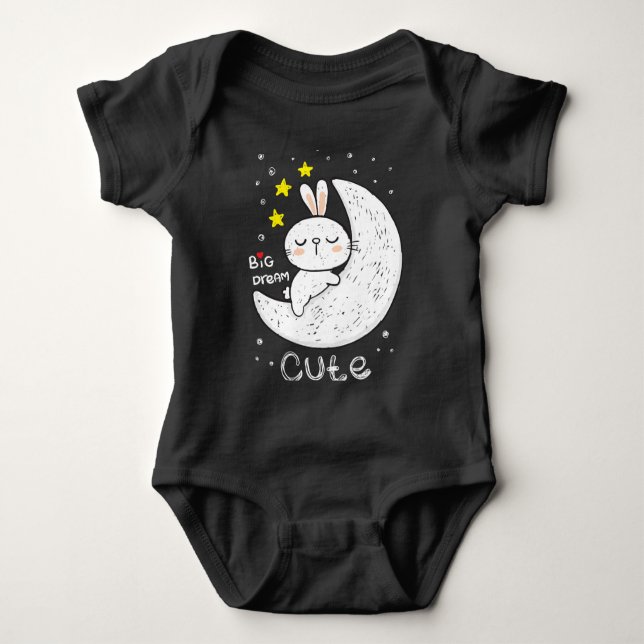 Body Para Bebé Traje mano lindo conejo Baby Bodysuit (Anverso)