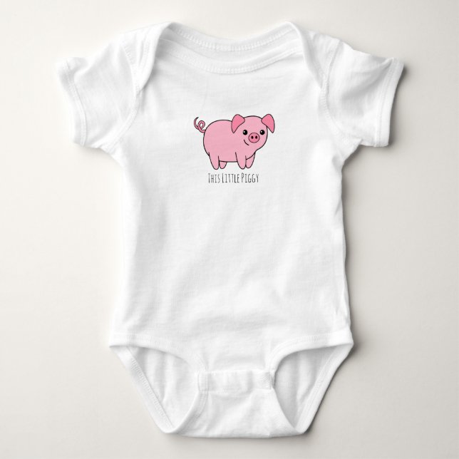 Body Para Bebé Traje para bebé cerdito (Anverso)