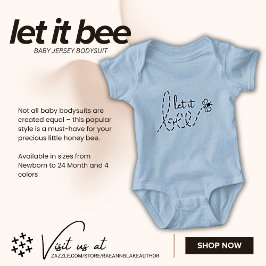 Body Para Bebé Traje para bebé de camiseta "Let It Bee"