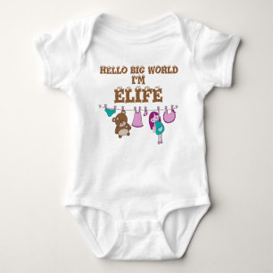 Body Para Bebé Traje para bebé "Hello BIG World" personalizado