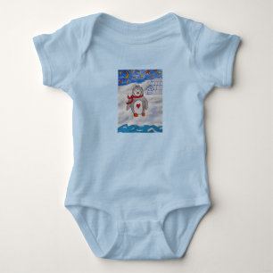 Body Para Bebé Traje para bebé pingüino de nieve en invierno