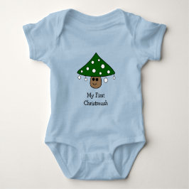 Body Para Bebé Traje para bebé y hongo en árbol de Navidad