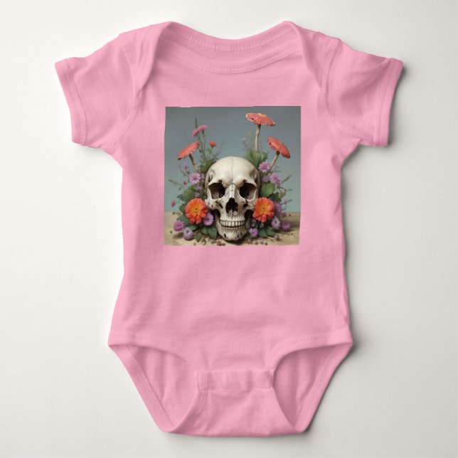 Body Para Bebé Traje para bebés - Chica - Calavera de renacimient (Anverso)