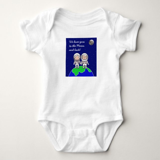 Body Para Bebé Traje para bebés con abuelos por Jo Images (Anverso)