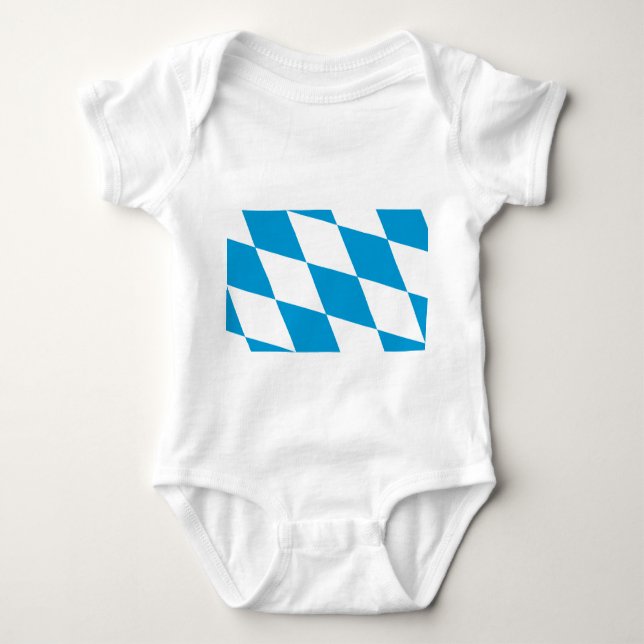 Body Para Bebé Traje para bebés con bandera de Baviera (Anverso)